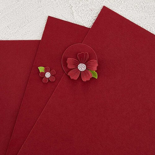 Spellbinders - Essentials Cardstock Collection - 8.5 x 11 - Crimson - 10 Pack