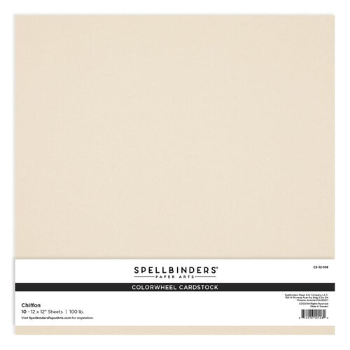 Spellbinders - ColorWheel Cardstock Collection - 12 x 12 - Chiffon - 10 Sheets
