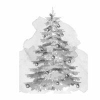 Spellbinders - Holiday Collection - Christmas - 3D Shading Cling Stamps - Christmas Tree