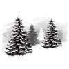 Spellbinders - Holiday Collection - Christmas - 3D Shading Cling Stamps - Pine Tree