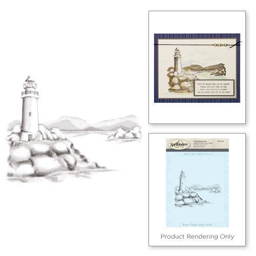 Spellbinders - 3D Shading Cling Stamps - Lighthouse