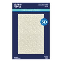 Spellbinders - Simon Hurley - Snow Globes Collection - 3D Embossing Folder - Geo Quilt