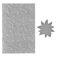 Spellbinders - Simon Hurley - Snow Globes Collection - 3D Embossing Folder - Playful Poinsettia