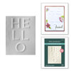 Spellbinders - Beveled Sentiment A2 Cardfronts Collection - 3D Embossing Folder - Hello