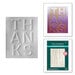 Spellbinders - Beveled Sentiment A2 Cardfronts Collection - 3D Embossing Folder - Thanks