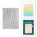 Spellbinders - Beveled Sentiment A2 Cardfronts Collection - 3D Embossing Folder - Happy Birthday