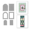 Spellbinders - Holiday Magic Collection - 3D Emboss and Cut Folder - Postage Stamps