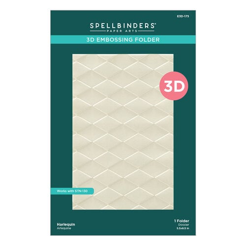Spellbinders - Checkmate Collection - 3D Embossing Folder - Harlequin