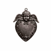 Spellbinders - A Gilded Life Collection - Pendant - Heart Angel - Silver