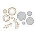 Spellbinders - Glimmer Hot Foil - Glimmer Plate and Dies - Foil Flowers