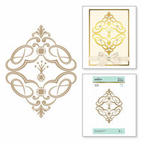 Spellbinders - Vintage Treasures Collection - Glimmer Hot Foil - Glimmer Plate - Marquise Diamond Suite