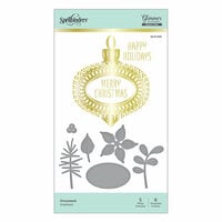 Spellbinders - Christmas - Holiday 2019 Glimmer Collection - Glimmer Hot Foil - Glimmer Plate - Ornament