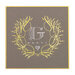 Spellbinders - PA Scribe Collection - Glimmer Hot Foil - Glimmer Plate - Monogram Laurel