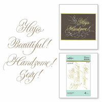 Spellbinders - PA Scribe Collection - Glimmer Hot Foil - Glimmer Plate - Hey Beautiful