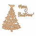 Spellbinders - Holiday Traditions Collection - Glimmer Hot Foil - Glimmer Plate - Merry Christmas Tree