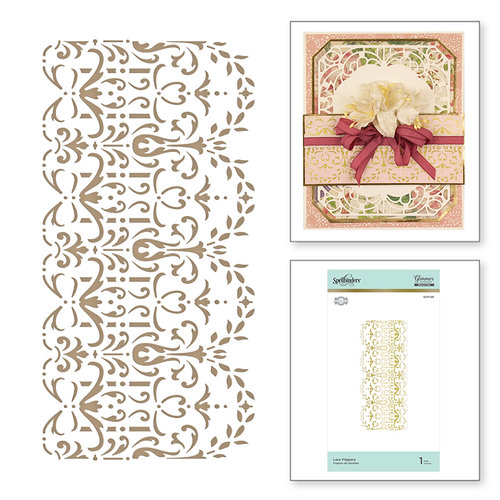 Spellbinders - The Gilded Age Collection - Glimmer Hot Foil - Glimmer Plate - Lace Frippery