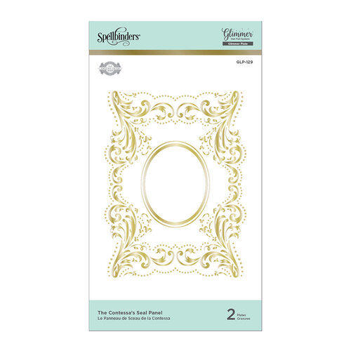 Spellbinders - Royal Flourish Collection - Glimmer Hot Foil - Glimmer Plate - The Contessas Seal Panel