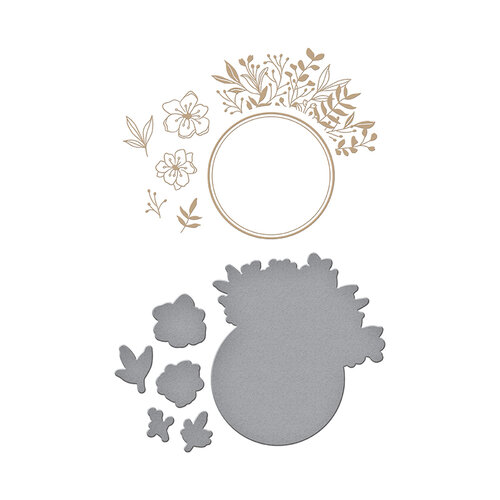 Spellbinders - Glimmer Hot Foil - Glimmer Plate and Dies - Foliage Border