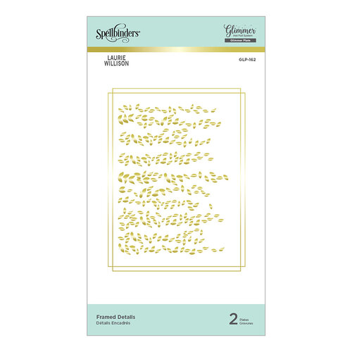 Spellbinders - Effortless Greetings Collection - Glimmer Hot Foil - Glimmer Plate - Framed Details