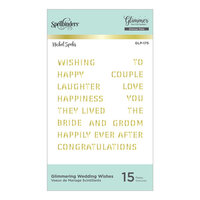 Spellbinders - Wedding Season Collection - Glimmer Hot Foil - Glimmer Plate - Wedding Wishes