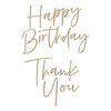 Spellbinders - Glimmer Hot Foil - Glimmer Plate - Thank You and Happy Birthday Stylish Script
