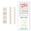 Spellbinders - Glimmer Hot Foil Collection - Sparkling Christmas Collection - Glimmer Plate - Christmas Sweater Borders