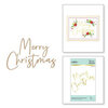 Spellbinders - Sparkling Christmas Collection - Glimmer Hot Foil - Glimmer Plate - Merry Christmas Stylish Script