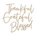 Spellbinders - Glimmer Hot Foil - Glimmer Plate - Thankful Stylish Script