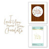Spellbinders - Glimmer Hot Foil Collection - Stylish Script - Glimmer Plate - More Than Chocolate