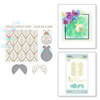 Spellbinders - Glimmer Hot Foil Collection - Sweet Cardlets Collection - Glimmer Plate and Dies - Lovely Ladybug