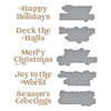 Spellbinders - Joyful Christmas Collection - Glimmer Hot Foil - Glimmer Plate and Dies - Christmas Sentiments