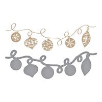 Spellbinders - Simon Hurley - Joyful Christmas Collection - Glimmer Hot Foil - Glimmer Plate and Dies - Ornament String
