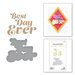 Spellbinders - Its My Party Too Collection - Glimmer Hot Foil Plates and Dies - Glimmering Best Day