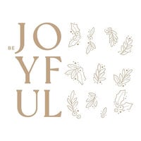 Spellbinders - De-Light-Ful Christmas Collection - Glimmer Hot Foil Plates - Joyful