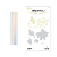 Spellbinders - Glimmer Hot Foil - Christmas Traditions Collection - Glimmer Plate and Prism Foil Roll - Holiday Florals Bundle