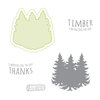 Spellbinders - Lumberjack Days Collection - Die and Clear Acrylic Stamp Set - Timber