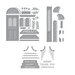 Spellbinders - Open House Collection - Etched Dies - Open House Door Base, Door Side Panel and Sentiment Steps Bundle