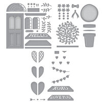 Spellbinders - Open House Collection - Etched Dies - Open House Door Base, Topiary and Valentines Bundle