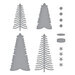 Spellbinders - Platinum 6 Machine Die Cutting Bundle and Etched Dies - Christmas - Bottle Brush Trees