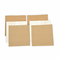 Spellbinders - 6 x 6 Cork, Corrugated Cardboard and Balsa Wood Sheets - Platinum Pack 5