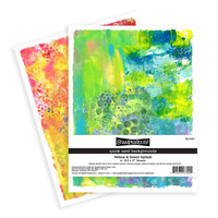 Stampendous - Quick Card Backgrounds - Yellow And Green Splash