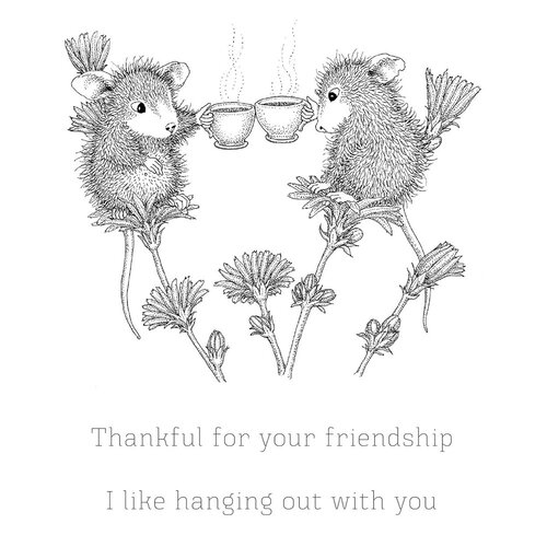 Spellbinders - House-Mouse Designs - Spring Collection - Cling Mounted Rubber Stamp - Tea for Two