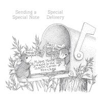 Stampendous - House Mouse Designs - Everyday Collection - Cling Mounted Rubber Stamps - Mouse Mail
