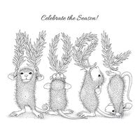 Stampendous - House Mouse Designs - Holiday Collection - Christmas - Cling Mounted Rubber Stamp - Noel