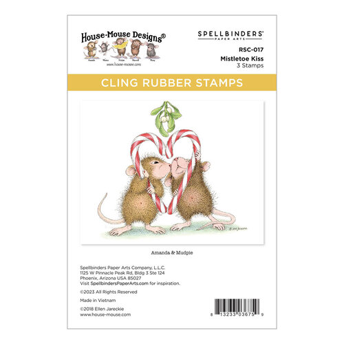 Spellbinders Noel House Mouse Cling Rubber Stamp, Red 並行輸入品 Mouse House Noel Cling Rubber Stamp Set From The House Mouse