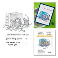 Spellbinders - House Mouse Designs - Sunflower Walk Collection - Cling Mounted Rubber Stamps - Blueberry Buddies