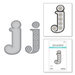 Spellbinders - Stitched Alphabet Collection - Etched Dies - Stitched J