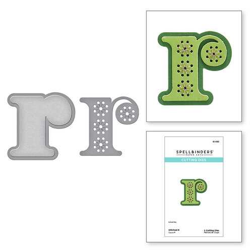 Spellbinders - Stitched Alphabet Collection - Etched Dies - Stitched R