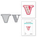 Spellbinders - Stitched Alphabet Collection - Etched Dies - Stitched V