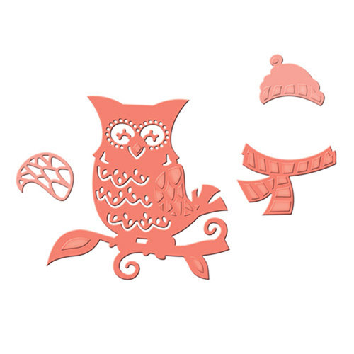 Spellbinders - Holiday Collection - Christmas - D-Lites Die - Winter Owl